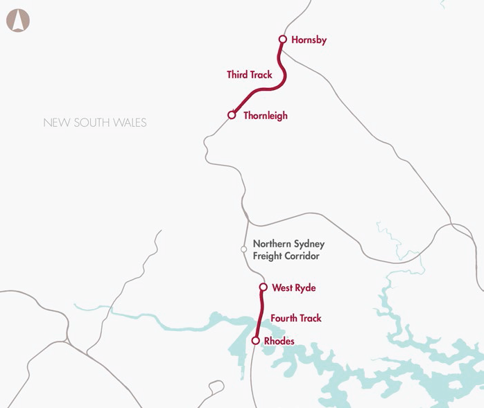 Northern Sydney Freight Corridor Stage 2 (additional track West Ryde to Rhodes and Thornleigh to Hornsby)