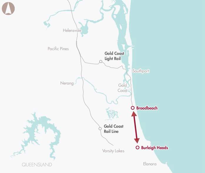 86_Broadbeach–Burleigh Heads public transport connectivity