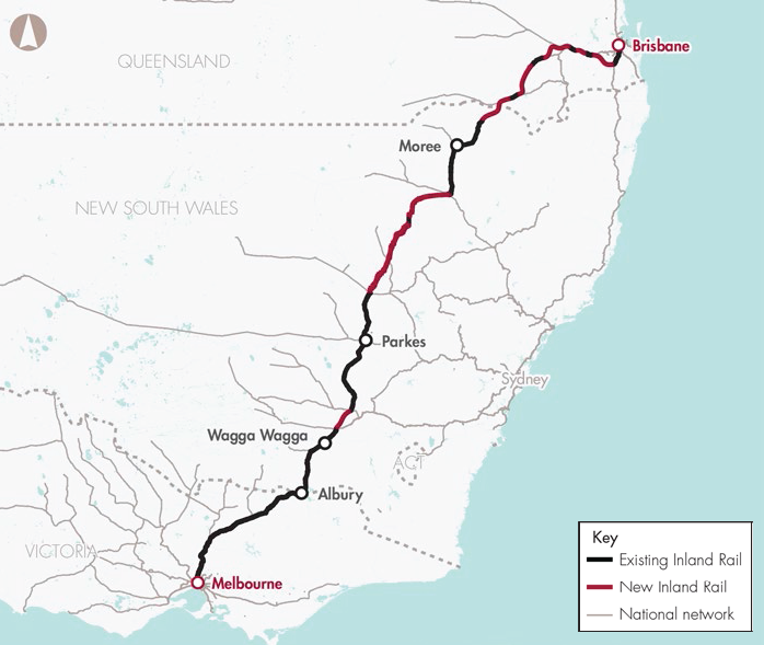 Inland Rail Project Map