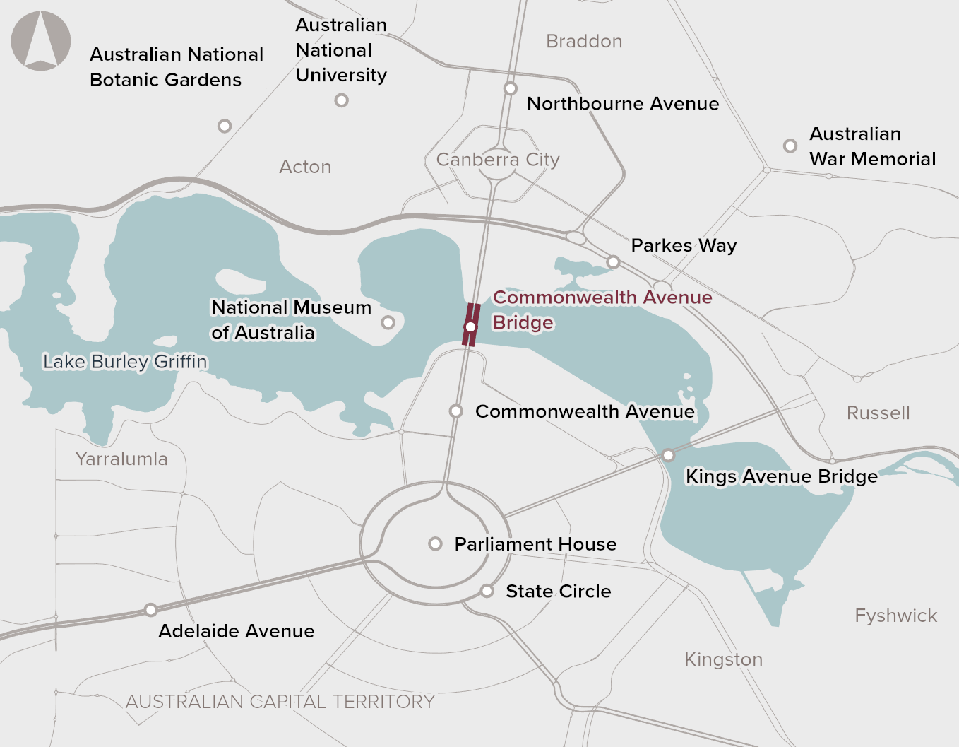 graphical representation of a road (Parkes bypass)
