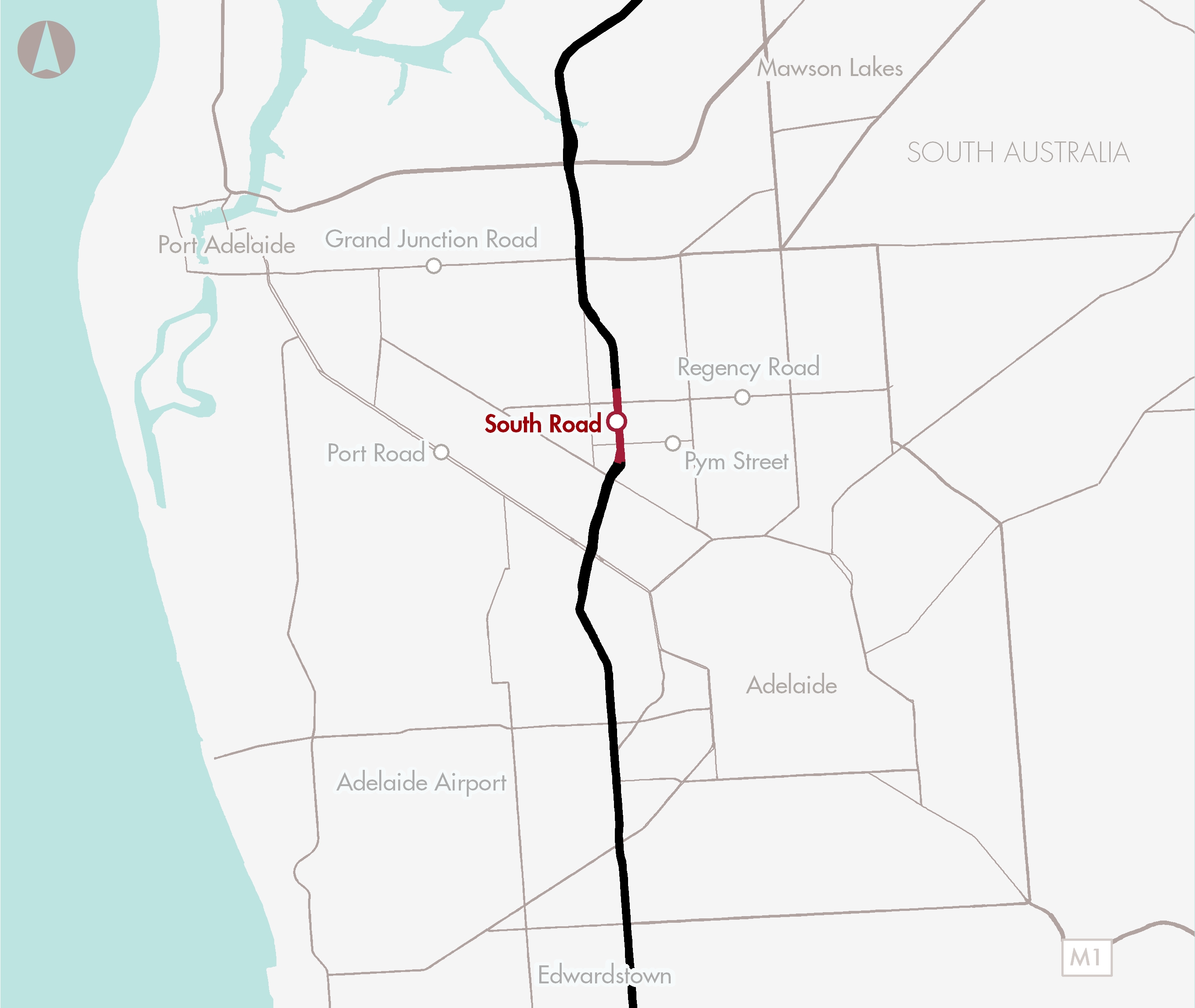 Adelaide North South Corridor map
