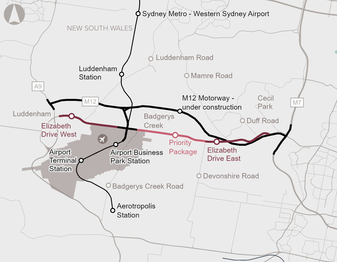 Map of Elizabeth Dr upgrade
