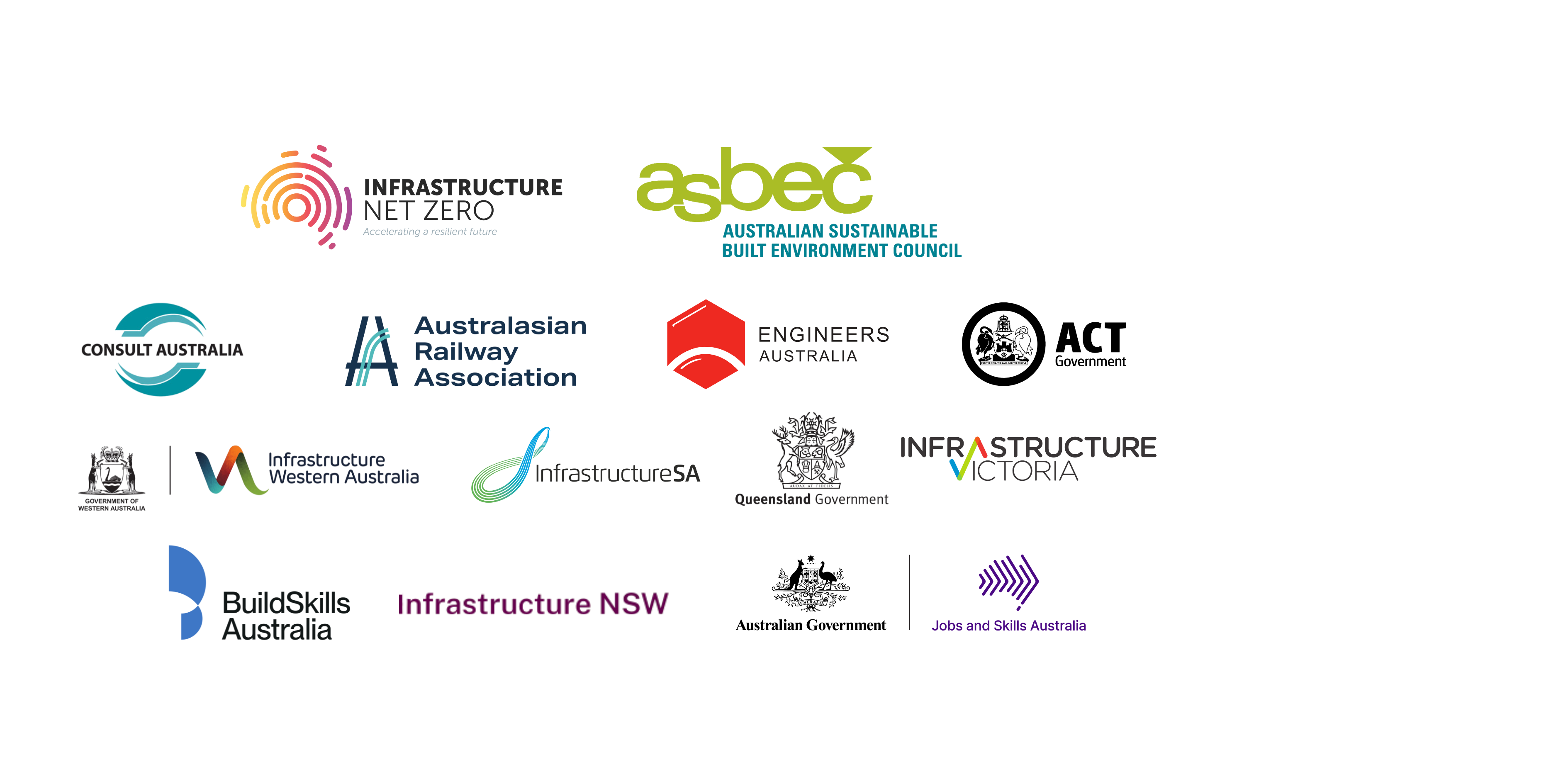 Logos of Members of Infrastructure Net Zero
