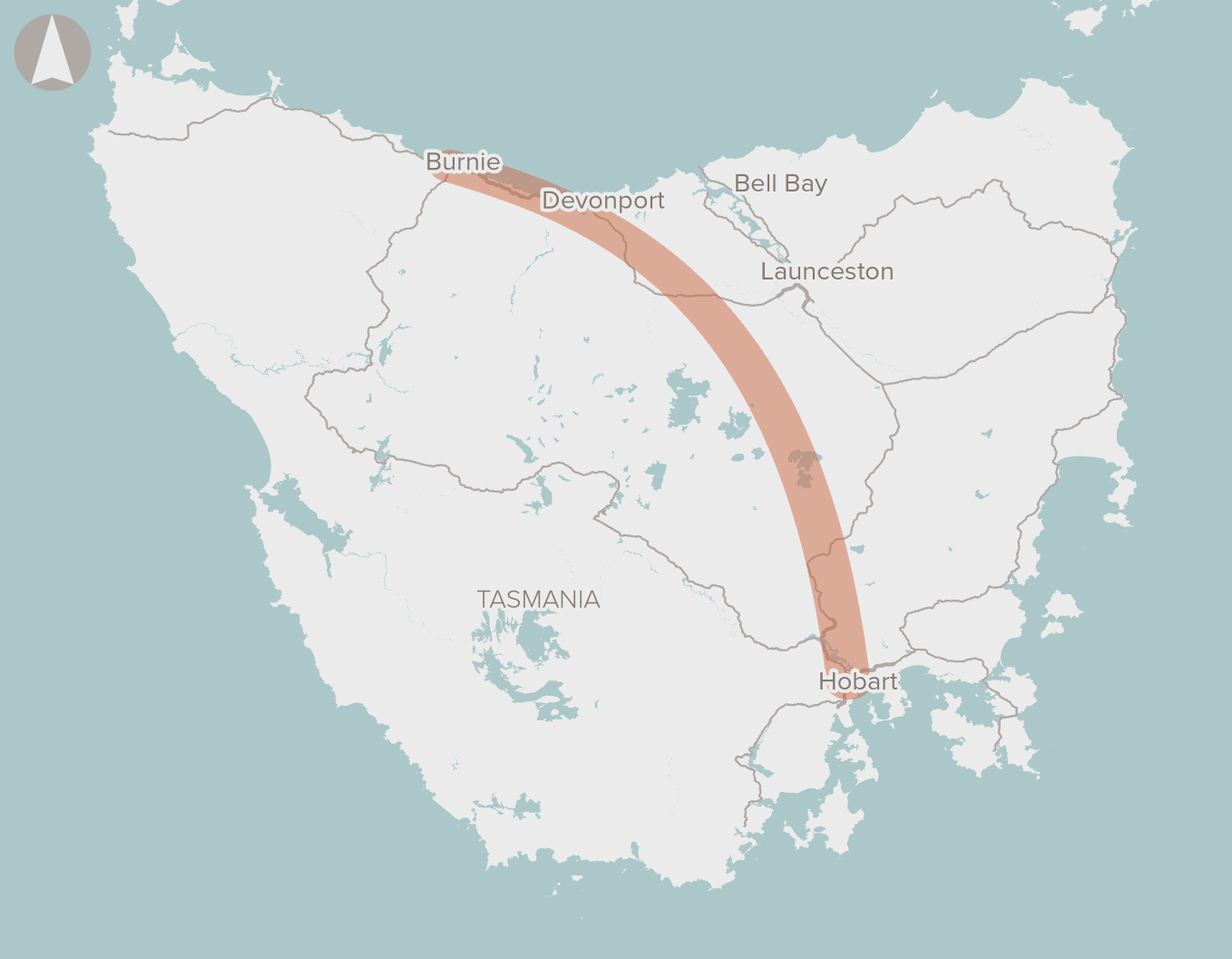 Burnie_to_Hobart_freight_corridor_improvement map