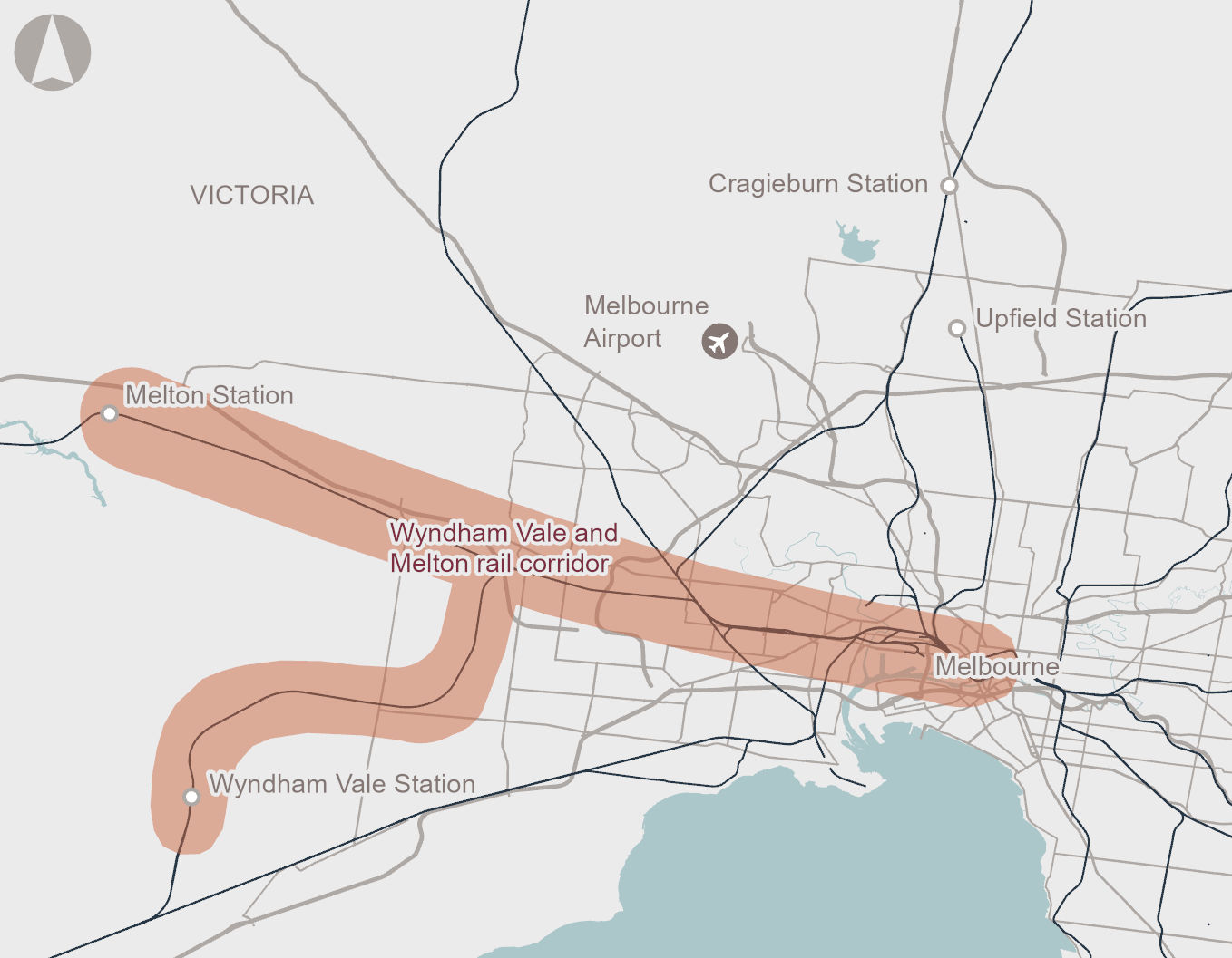 Western Rail Program map