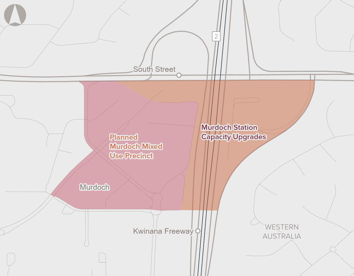 Map of Murdoch station capacity