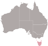 Burnie to Hobart, Tas map