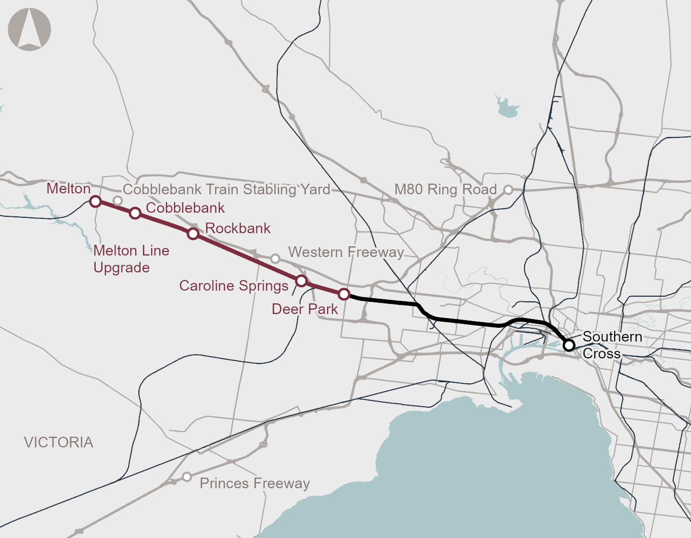 Map of the Melton Line Upgrades