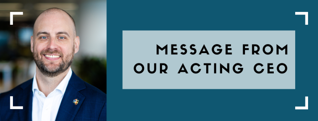 Message from our Acting CEO banner