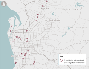 Adelaide level crossings congestion and safety