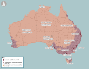 A graphic of the Australian continent