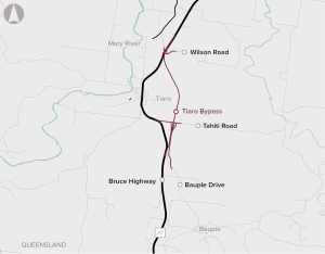 Tiaro Bypass location map