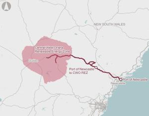 Newcastle Port to Central West Orana