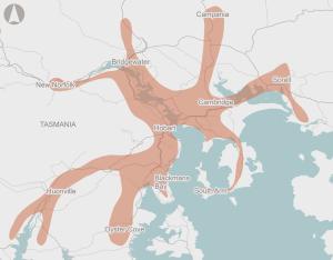 Keeping Hobart Moving map