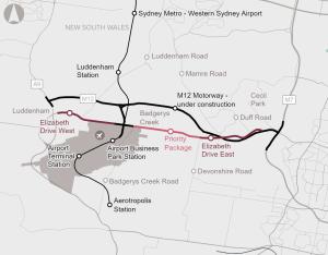 Map of Elizabeth Dr upgrade