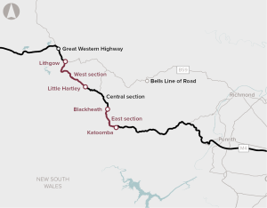 329 Great Western Highway - East + West map
