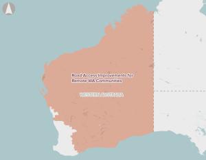 Road Access Improvements for Remote WA Communities map