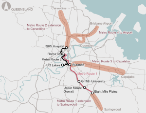 Brisbane Metro expansions map