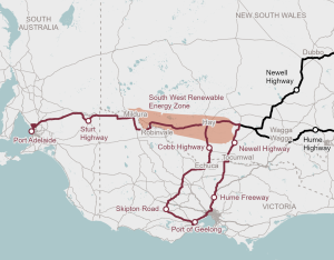 Enabling infrastructure for Renewable Energy Zones (REZ) – Ports of Adelaide-Geelong to South West REZ MAP