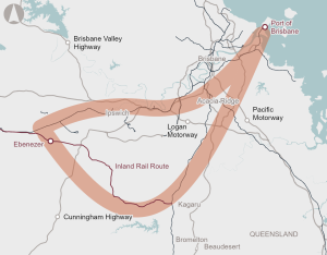 Port of Brisbane freight rail improvements MAP