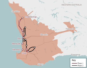 South West Interconnected System connectivity map