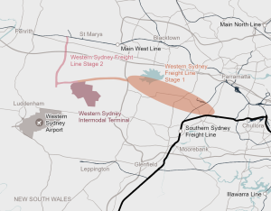 Western Sydney Freight Line and Intermodal Terminal MAP