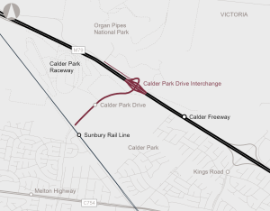 Map of Calder Park Drive Interchange